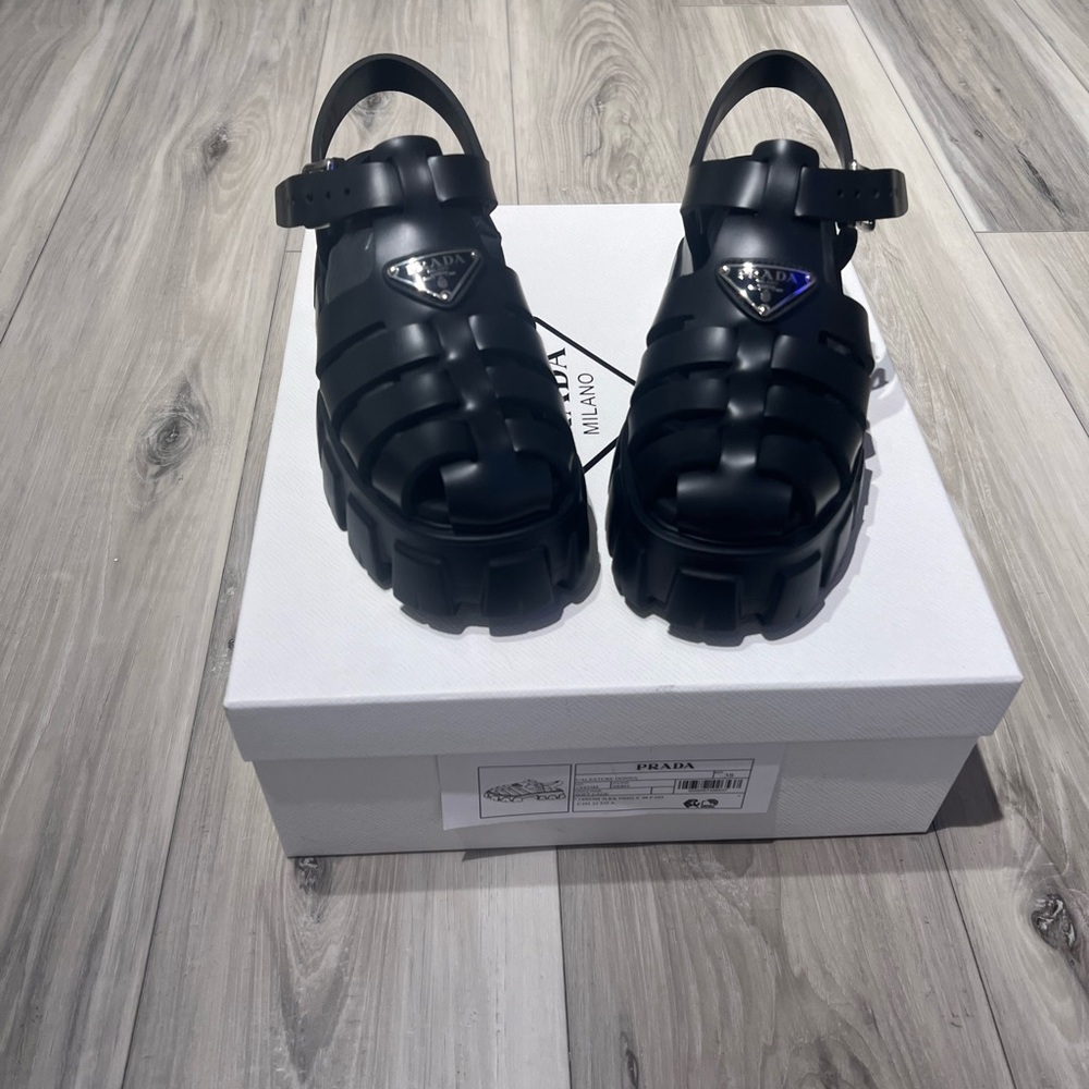 Prada Monolith Sandals - Picture 6 of 7